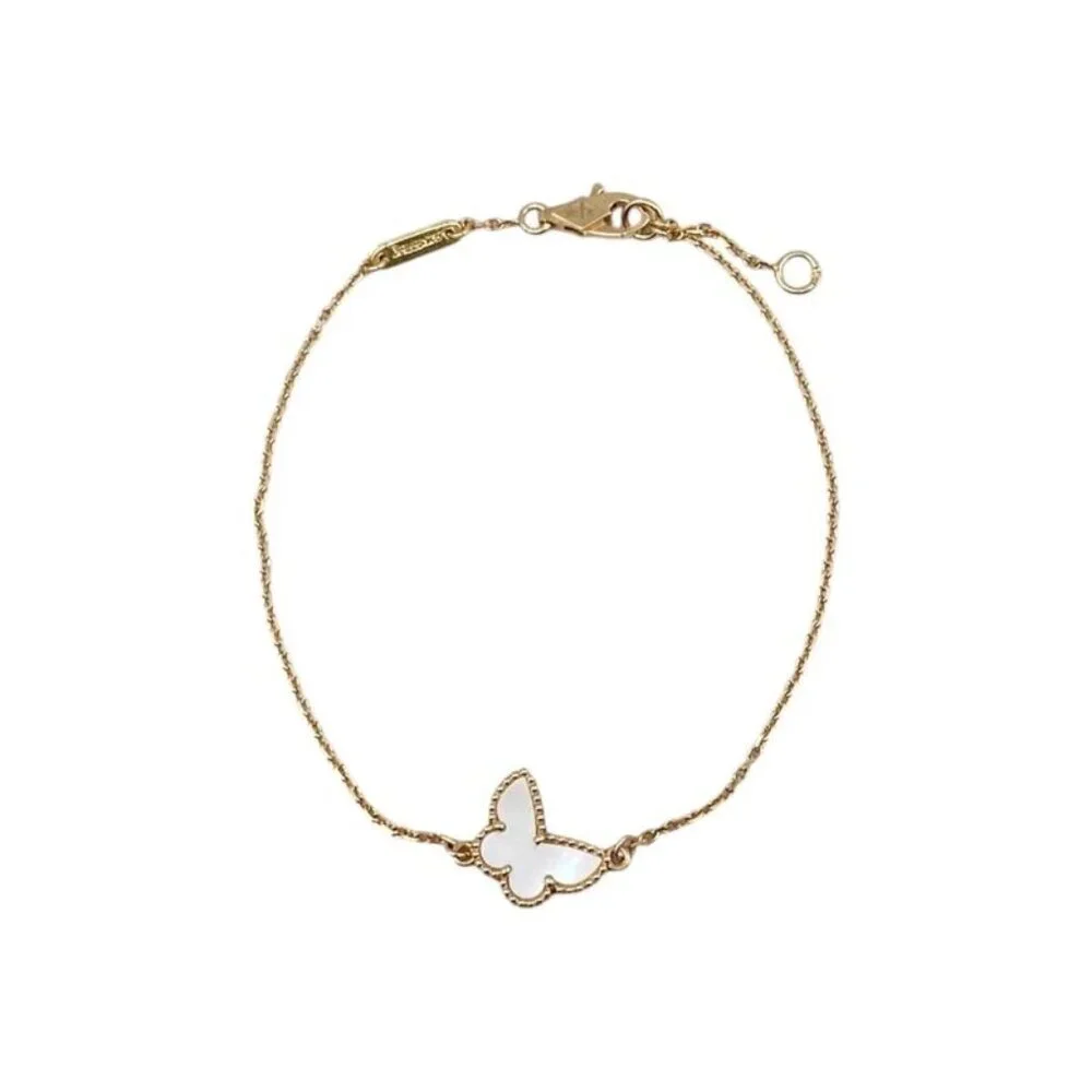★SOLD★ Van Cleef & Arpels Bracelet Sweet Papillon Yellow Gold Mother - Picture 1 of 8